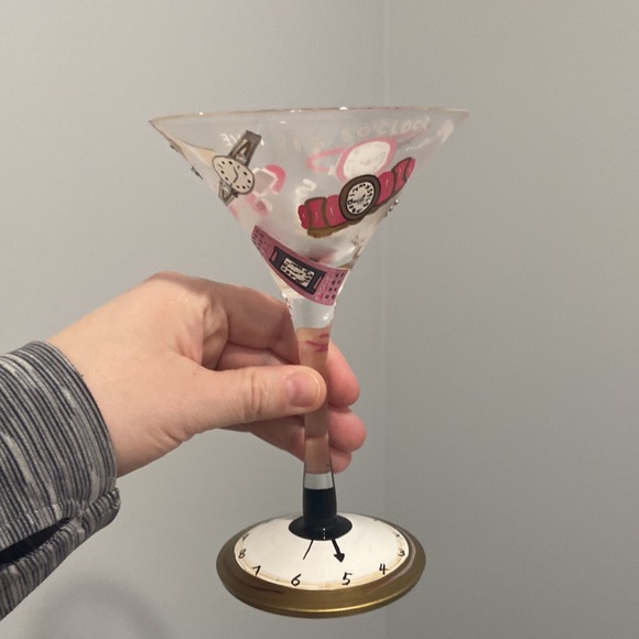 Lolita 5 o'clock somewhere 7 ounce martini collection glass NIB but missing lid - Picture 2 of 14